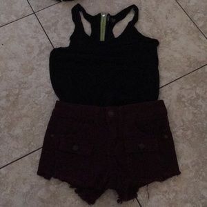 Rue21 shorts and tank top